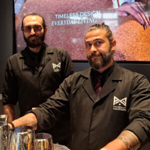 The LiquiNeers Mixologists Professional mixologist crafting cocktails at a premium mobile bar in the UAE
